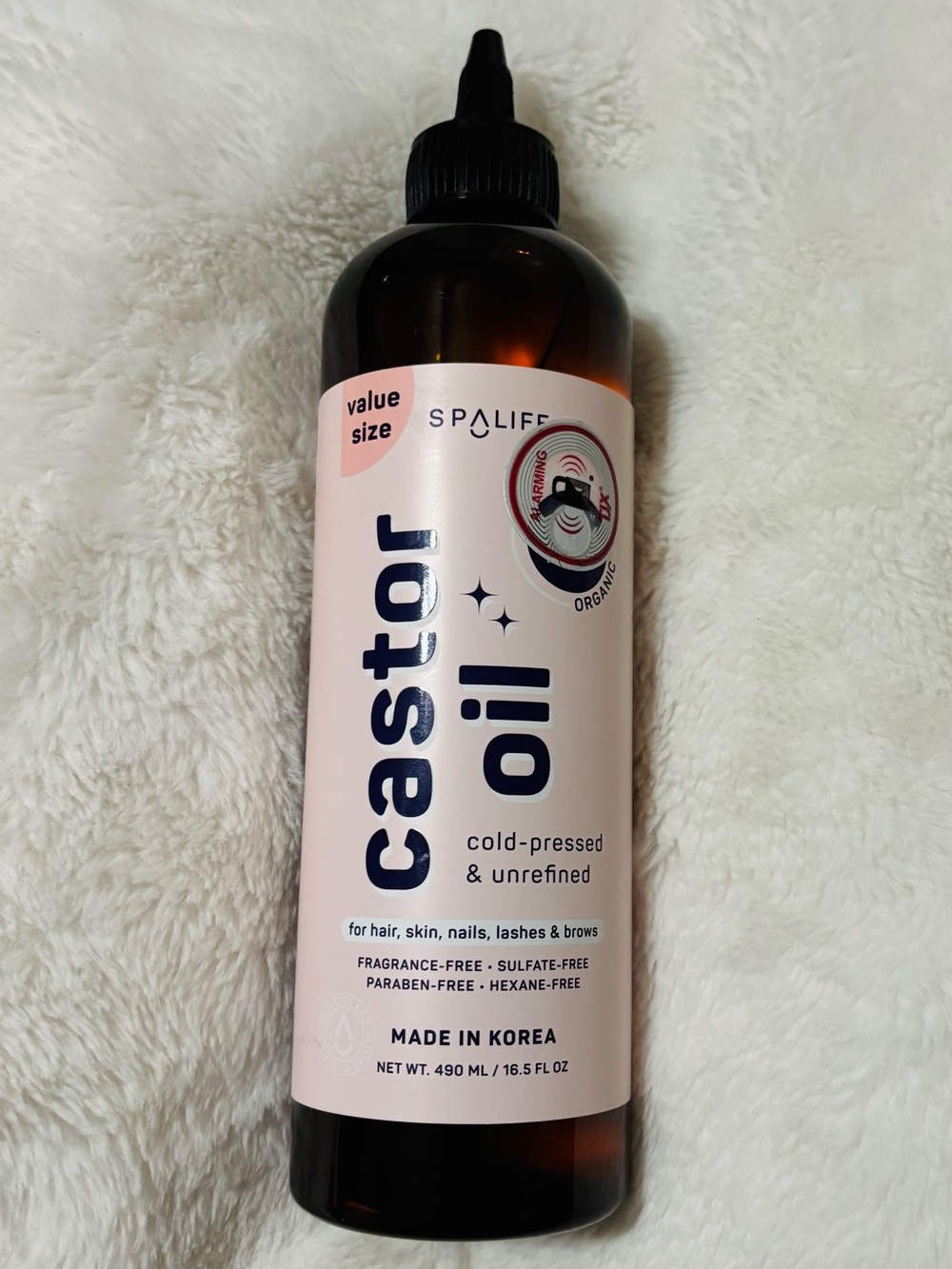 Alife Castor Oil Bottle - Pink Label with Black Cap